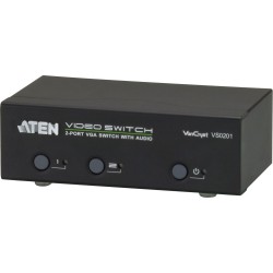ATEN VS0201 Monitor-Umschalter VGA 2-fach, mit Audio, über RS-232 steuerbar