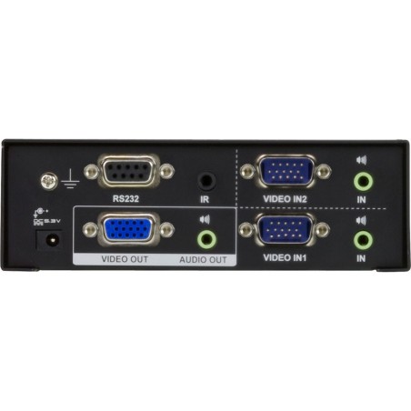 ATEN VS0201 Monitor-Umschalter VGA 2-fach, mit Audio, über RS-232 steuerbar