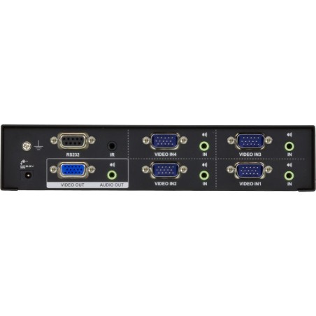 ATEN VS0401 Monitor-Umschalter VGA 4-fach, mit Audio, über RS-232 steuerbar