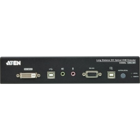 ATEN CE690 Konsolen-Extender, DVI über LWL, USB, RS232, mit Audio, max. 20km via Glasfaser