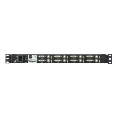 ATEN CL6708MW KVM-Switch 8-fach, Slideaway-Konsole mit 17,3" FullHD-Display, DVI, USB, 19-Zoll-Rackmontage