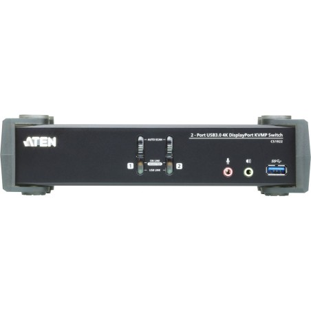 ATEN CS1922 KVMP-Switch 2-fach, DisplayPort, USB 3.0, für 2 Displays, 4K