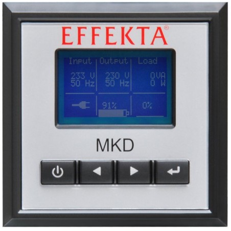 EFFEKTA, USV MKD RT 2000 VA, Online-Dauerwandler, 7 Min., 19", schwarz