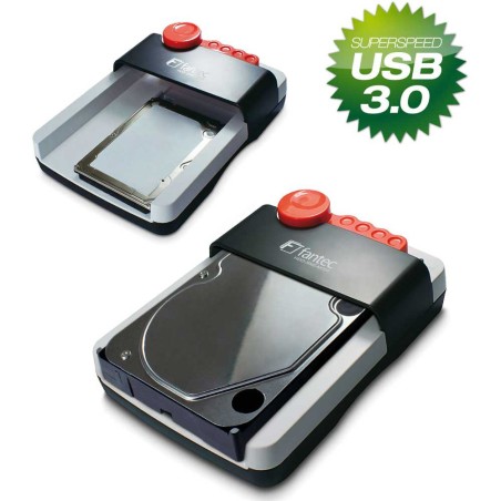 Fantec HDD-SNEAKER Docking Station mit USB 3.0, 2,5" & 3,5", weiß