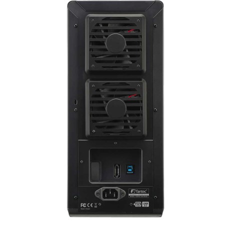 Gehäuse 8x 3,5" USB3.0/eSATA, mit RAID, Fantec QB-X8US3R schwarz, für SATA HDD