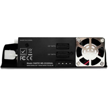 Wechselrahmen, Fantec MR-2535DUAL schwarz, SATA, 2.5" & 3.5" SATA HDD hotplug