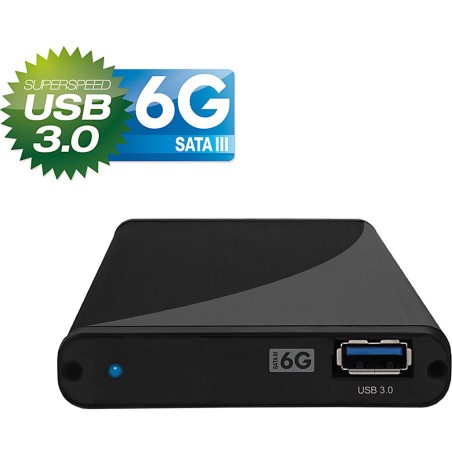 Gehäuse 2,5", SATA, USB 3.0, Aluminium, Fantec 225U3-6G (Stromversorgung über USB)