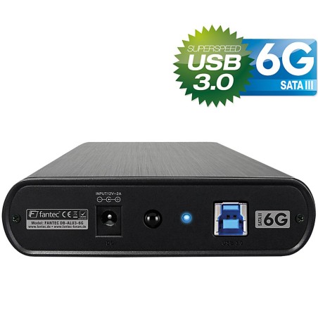 Gehäuse 3,5", USB 3.0, Fantec DB-ALU3-6G schwarz, für SATA1/2/3-HDD
