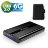 Gehäuse 2,5", USB 3.0, Fantec DB-228U3-6G, für SATA-HDD  & SSD (bis 9,5mm), schwarz Gehäuse 2,5", USB 3.0, Fantec DB-228U3-6G, für SATA-HDD  & SSD (bis 9,5mm), schwarz