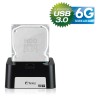 USB-3.0-zu-SATA-Docking-Station, FANTEC MR-U3-6G, 2,5" & 3,5" HDD, schwarz USB-3.0-zu-SATA-Docking-Station, FANTEC MR-U3-6G, 2,5" & 3,5" HDD, schwarz