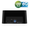 USB-3.0-zu-SATA-Docking-Station, FANTEC MR-U3-6G, 2,5" & 3,5" HDD, schwarz USB-3.0-zu-SATA-Docking-Station, FANTEC MR-U3-6G, 2,5" & 3,5" HDD, schwarz