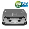 USB-3.0-zu-SATA-Docking-Station, FANTEC MR-U3-6G, 2,5" & 3,5" HDD, schwarz USB-3.0-zu-SATA-Docking-Station, FANTEC MR-U3-6G, 2,5" & 3,5" HDD, schwarz