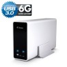 RAID-Gehäuse 2 x 6,35cm (2,5"), USB 3.0, FANTEC mobiRAID X2, Aluminium, für SATA-I/II/III- & SSD-Festplatte, silber RAID-Gehäuse 2 x 6,35cm (2,5"), USB 3.0, FANTEC mobiRAID X2, Aluminium, für SATA-I/II/III- & SSD-Festplatte, silber