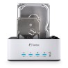 FANTEC AluDOCK 2X, HDD Klon & Docking Station mit USB 3.0 für 6,35cm (2,5") und 8,89cm (3,5") SATA Festplatten und SSDs FANTEC AluDOCK 2X, HDD Klon & Docking Station mit USB 3.0 für 6,35cm (2,5") und 8,89cm (3,5") SATA Festplatten und SSDs