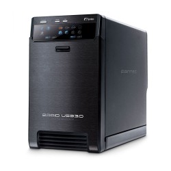 Gehäuse 2x 3,5" HDD-RAID-Gehäuse mit USB 3.0, Fantec QB-X2US3R, schwarz, für zwei SATA-I/II/III-Festplatten