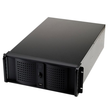 19" Servergehäuse 4HE, schwarz, Fantec TCG-4860X07-1, 688mm, ohne Netzteil