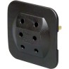 Kopp Euro 3-fach-Adapter, extra flach, schwarz Kopp Euro 3-fach-Adapter, extra flach, schwarz