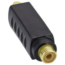 Adaptateur S-VHS actif, InLine®, 4 broches Mini DIN prise à connecteur Cinch femelle, connecteurs dorés