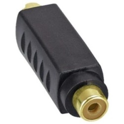 Adaptateur S-VHS actif, InLine®, 4 broches Mini DIN prise à connecteur Cinch femelle, connecteurs dorés