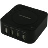 4-Port-USB-Ladegerät, LC-Power LC-CH-USB, 2 x 5V 2,1A & 2 x 5V 1,0A, schwarz 4-Port-USB-Ladegerät, LC-Power LC-CH-USB, 2 x 5V 2,1A & 2 x 5V 1,0A, schwarz