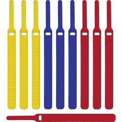 Label-The-Cable Basic, LTC 1130, 10er Set mix (gelb, blau, rot)