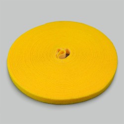 Label-The-Cable Roll, LTC PRO 1240, doppelseitige Klettbandrolle, 25 Meter gelb