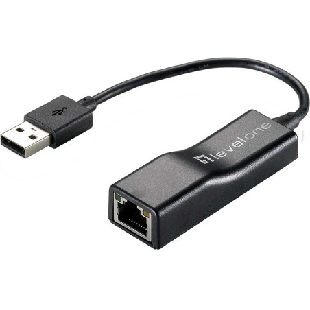 LevelOne, USB-0301, Fast Ethernet 10/100Mbps USB2.0 zu RJ-45 Adapter