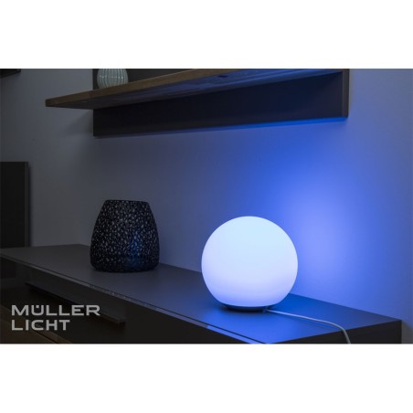 Müller-Licht LED Tischleuchte iDual, Milchglasgehäuse, mit Fernbedienung, weiß