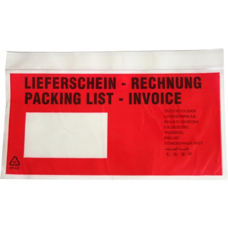 Verpackung Dokumententaschen Rg/LS DIN Lang, 1.000 Stück