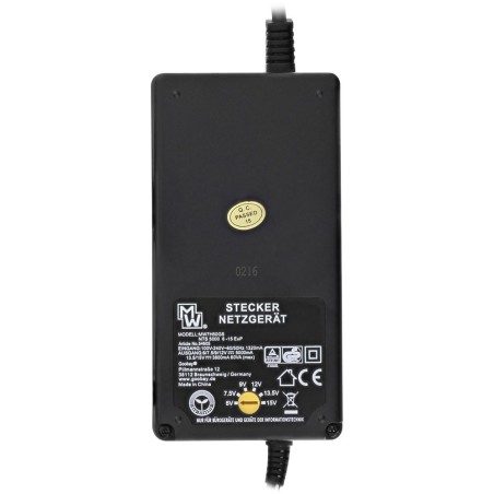 Universal Netzteil, 100-240V auf 6-15V stabilisiert, max. 5A