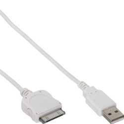 iPhone 3G/3GS/4G/iPod USB Datenkabel, weiß, 1m