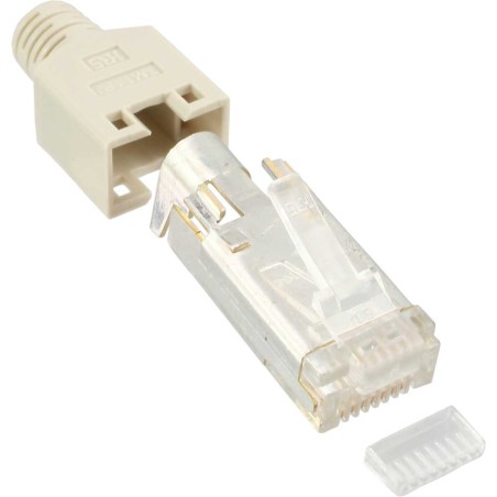 Hirose Crimpstecker beige, TM11, 3-teilig, 10er Pack