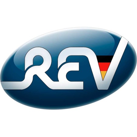 REV Steckdosenleiste mit ÜSS + Netzfilter, rot/grau, 9-fach, 9xSchutzkontakt, mit Schalter, 4m Zuleitung