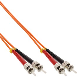 LWL câble duplex, InLine®, ST/ST 50/125µm, 0,5m