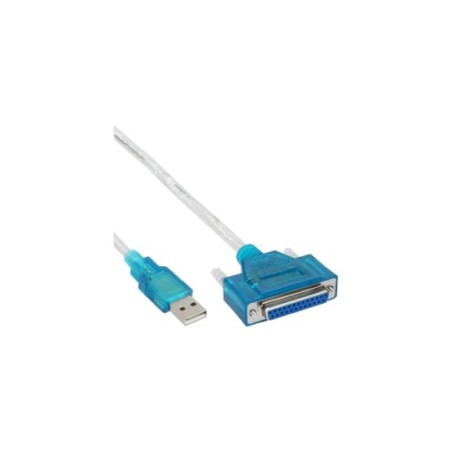 USB - 25 broches. parallèle, InLine®, câble adaptateur imprimeuse