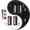 Titan USB KFZ Ladegerät Stromadapter, 12/24VDC zu 5V DC/5A, auf 4x USB Buchse, + Autobatterietester Titan USB KFZ Ladegerät Stromadapter, 12/24VDC zu 5V DC/5A, auf 4x USB Buchse, + Autobatterietester