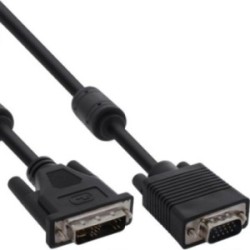 Câble de raccordement DVI-A, InLine®, analogue 12+5 prise sur 15 broches HD prise VGA, 3m