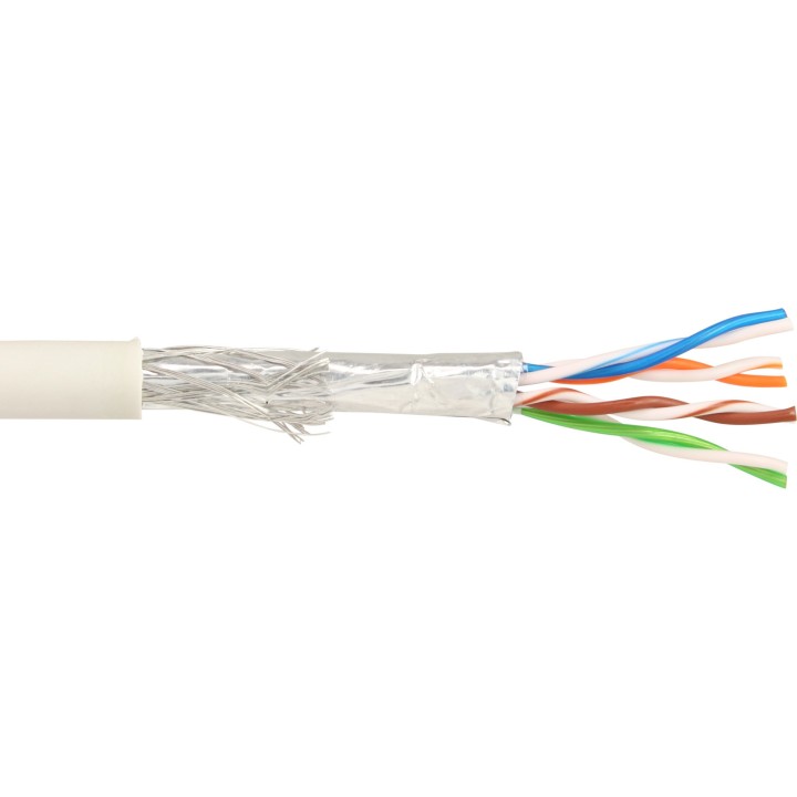 Câble patch Cat.5e, InLine®, gris, S-FTP, AWG26, PVC, 300m