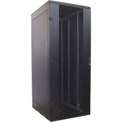 19"-Netzwerkschrank 22HE, zerlegbar, TRITON RZA-22-A81-BAX-A1, 800x1000, Frontglastür (Linksanschlag), tiefschwarz (RAL 9005)
