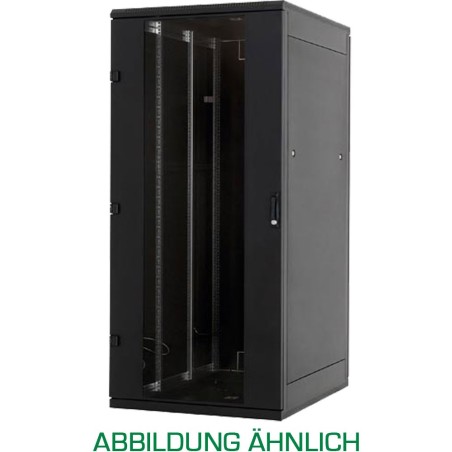 19"-Netzwerkschrank 27HE, Triton RMA-27-R69-BAX-A1, 600x900, perf. Fronttür (Linksanschlag), tiefschwarz