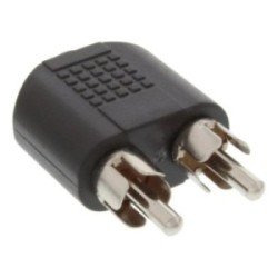 Adaptateur audio, InLine®, 3,5mm jack femelle Stéréo à 2x connecteur Cinch