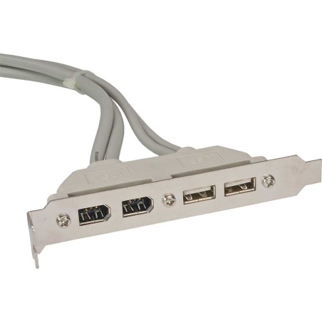 Équerre de fente, InLine®, USB 2.0 + FireWire, 40cm