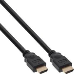Câble HDMI, InLine®, 19 broches mâle/mâle, contacts dorés, noir, 2m