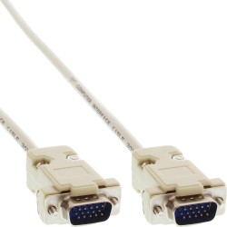 InLine® VGA Kabel, 15pol HD Stecker / Stecker, geschraubt, 3m