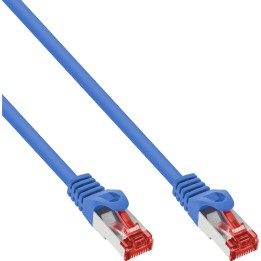 76133B - InLine® Patchkabel, S/FTP (PiMf), Cat.6, 250MHz, PVC, CCA, blau, 0,3m
