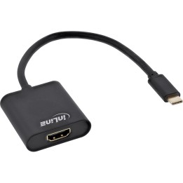 InLine? USB Display Konverter, USB-C Stecker zu HDMI Buchse 4K/60Hz, schwarz