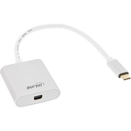 InLine? USB Display Konverter, USB-C ST zu Mini DisplayPort 4K/60Hz, silber