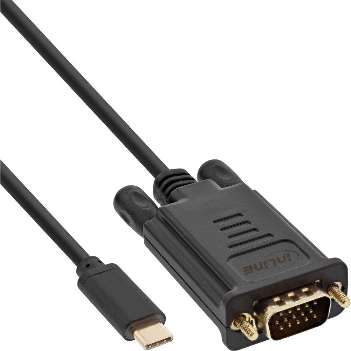 64141 - InLine® Câble USB pour écran, USB-C mâle vers VGA mâle, 1m 64122