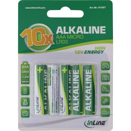 01297 - InLine® Alkaline High Energy Batterie, Micro (AAA), 10er Blister