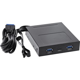 33394P - InLine® Frontpanel für den 3,5 Floppy Schacht, 1x USB 3.1 Typ-C  2x USB 3.0